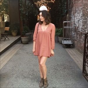Zara Pink Mini Dress Long Sleeves